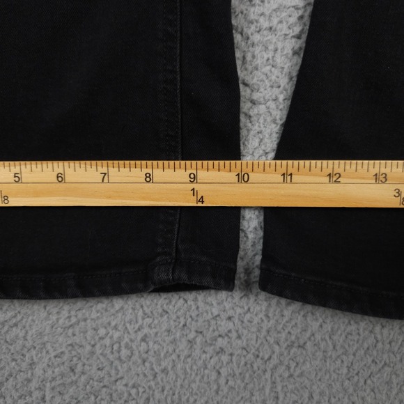 Zara Z1975 Jeans Womens 36 US 4 Black Flare Stretch Denim Dark Wash Boho 26x35 - Picture 8 of 12